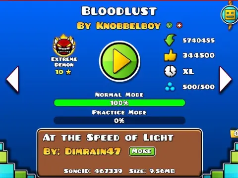 Geometry Dash Bloodlust Hacked Edition