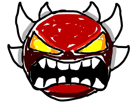 Geometry Dash Extreme Demon Scribble Art