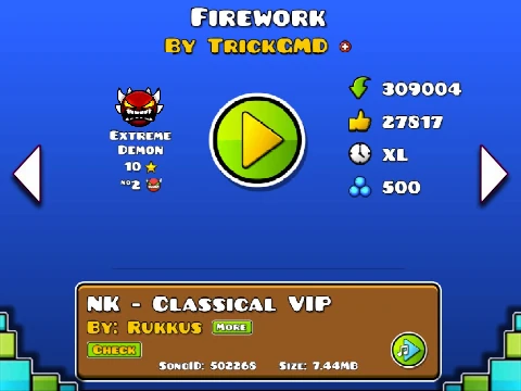 Geometry Dash Firework Auto Mode