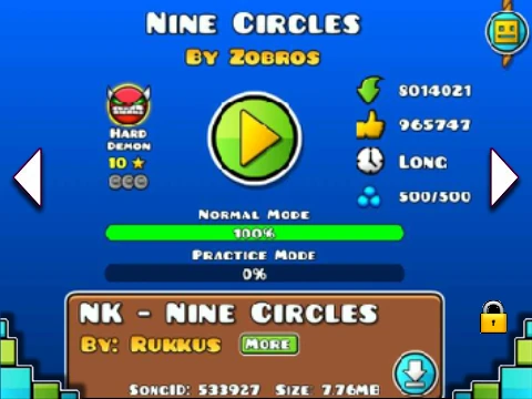Geometry Dash Nine Circles NoClip