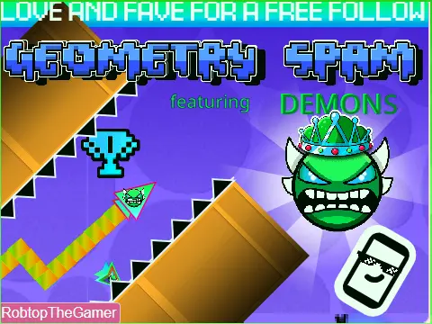 Geometry Dash Spam Challenge Featuring Demons