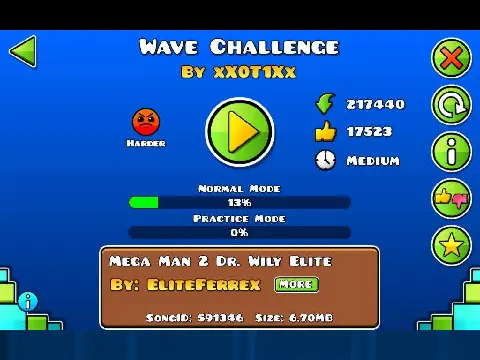 Geometry Dash Wave Challenge Improved