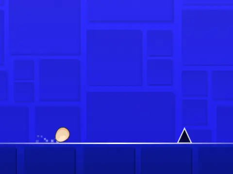 Geometry Dash Egg v Remix gameplay showing egg character platforming challenges