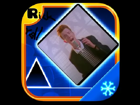 Geometry Dash SubZero Rick Roll Edition gameplay with Rick Astley elements